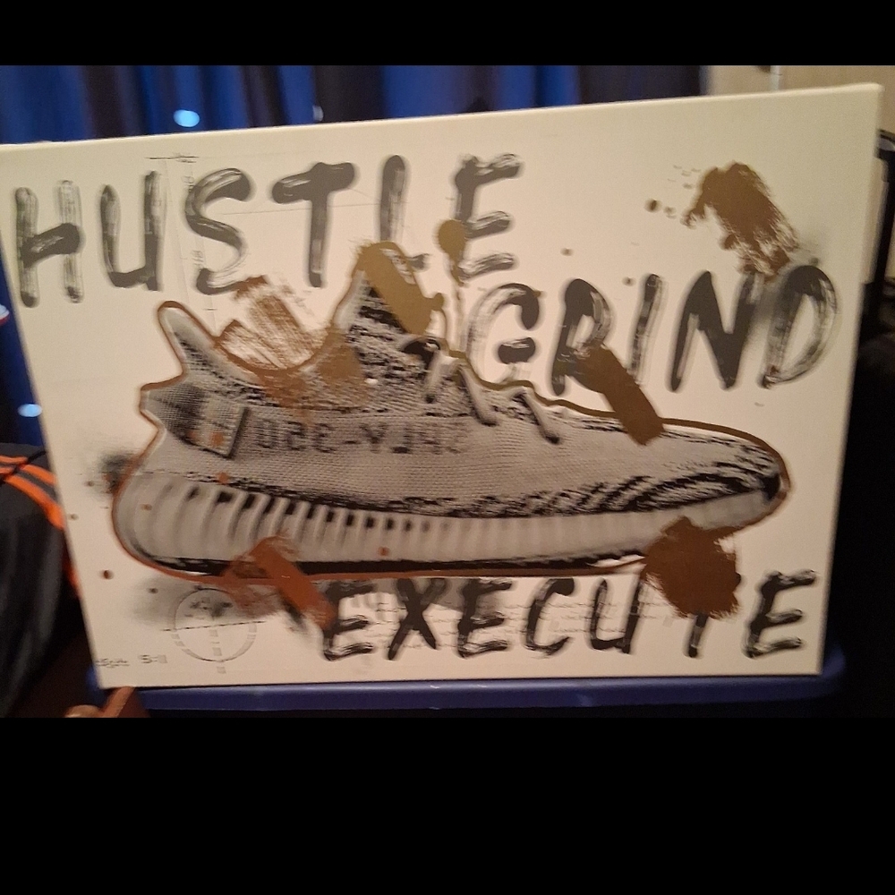 Hustle Grind Execute Sneaker Art